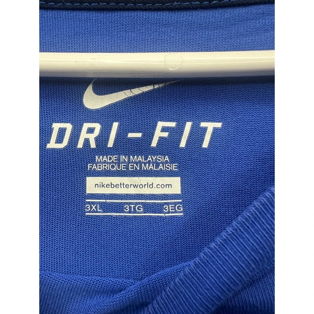 Nike Elite Dri-Fit T-Shirt Mens 3XL Blue Graphic Cotton Short Sleeve Casual